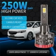 thumbnail image 3 of Infitary H1 LED Car Headlight 250W Lamp for Vehicle , 2pieces, 3 of 7