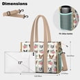 thumbnail image 5 of Teacher Tote Bag,White Boston Terrier and Flower Teacher Utility Tote Bag,Large Work Tote Bags for Women with Multiple Pockets,Top Zipper Closure,13.8x10.6x6.7 Inch, 5 of 5