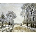 thumbnail image 2 of Sisley, Alfred 24x20 White Modern Wood Framed Museum Art Print Titled - The Road, Effect of Snow (La Route, Effet de Neige), 2 of 4