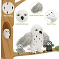 thumbnail image 5 of MorisMos 18" White Snowy Owl Stuffed Animal with 3 Baby Owls Plush Toys, 5 of 9