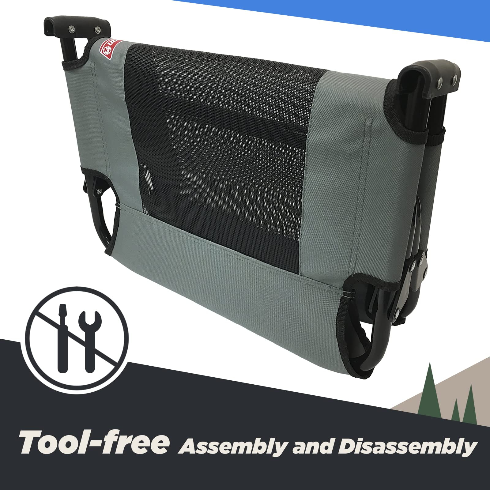 Coleman Grey Folding Pet Cot