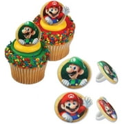 Super Mario Party Decorations Cupcake Topper, by Bakery Crafts (24 Count)