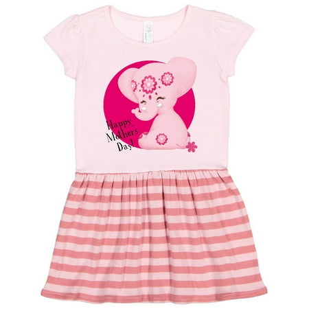 

Inktastic Happy Mothers Day Aditi Pink Elphant Mega Cute Gift Toddler Girl Dress