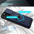 thumbnail image 5 of SOGA Compatible for Apple iPhone 13 Pro Max Case with Camera Screen Protector Cover Rugged ShockProof Drop Protection Phone Case with Magnetic Kickstand Mount Plate [Blue], 5 of 7