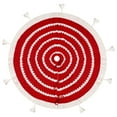 thumbnail image 2 of 2024 Christmas Red 48In Circular Knitted Tassel Tree Skirt Christmas Tree Apron Christmas Decorations, 2 of 8