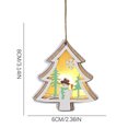 thumbnail image 3 of Decoración Navideña Ganfancp Escena de Madera Colgante, 3 of 3