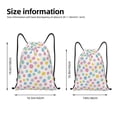 thumbnail image 4 of Drawstring Backpack - retro dots spots blots circle Splash Proof Small Drawstring Gym Bag for Women Men, Cinch Sports String Bag Backpack for Travel Swimming Beach, 4 of 8