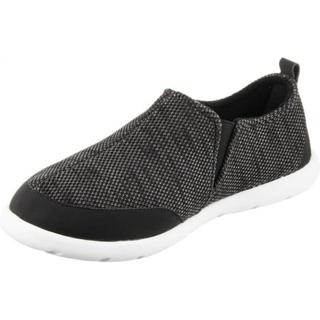 isotoner Zenz Men's Casual Shoes, Lightweight Sport Knit Slip-On Slippers 10 Black Marbled