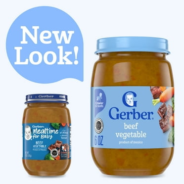 Gerber 3rd Foods Mealtime for Baby Baby Food, Beef Vegetable, 6 oz Jar