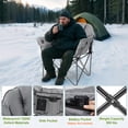 thumbnail image 5 of Sunyrisy Oversized Heated Camping Chair, Folding Outdoor Chair with 3 Heat Settings, Dual-Zone Heating, Supports up to 500 lbs, Portable Heated Chair for Camping, Fishing and Sports Events, 5 of 7