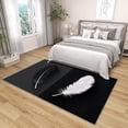 thumbnail image 4 of 2x3 Rug, Yin Yang Door Mat Washable Non Slip Soft for Entryway, Black and White Feather Rug, Chinese Carpet, Yin Yang Home Decor & Gifts, 4 of 7