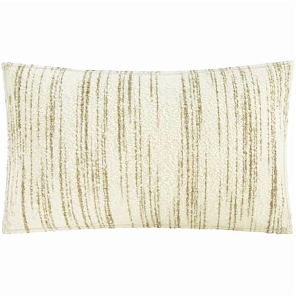 Wabi-Sabi Warm Brown Pencil Stripe Pillowcase, 1PC Nordic Throw Pillow Cover, 19.7 x 11.8 x 0.08 in Cozy Soft Canvas Lumbar Pillow Shell for Sofa Couch Bed Decor