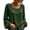 Green, variant on Yangnuo Women Crew Neck Long Sleeve Cotton Linen Pullover Top Solid Bubble Lantern Cuff Loose Casual Blouse
