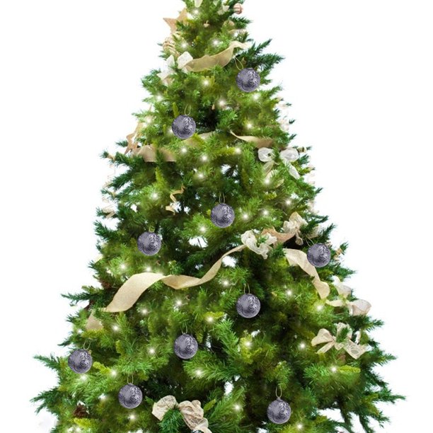 Fiudx Adornos Navideños, Bolas de Plástico Irresponsables, Decoración Ligera para El Árbol, Uso Familiar Seguro, Ambiente Festivo, Hogar, Comercio, Juego de 12 Piezas Incluido.