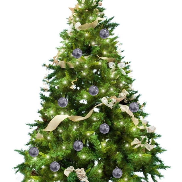 Fiudx Adornos Navideños, Bolas de Plástico Irresponsables, Decoración Ligera para El Árbol, Uso Familiar Seguro, Ambiente Festivo, Hogar, Comercio, Juego de 12 Piezas Incluido.