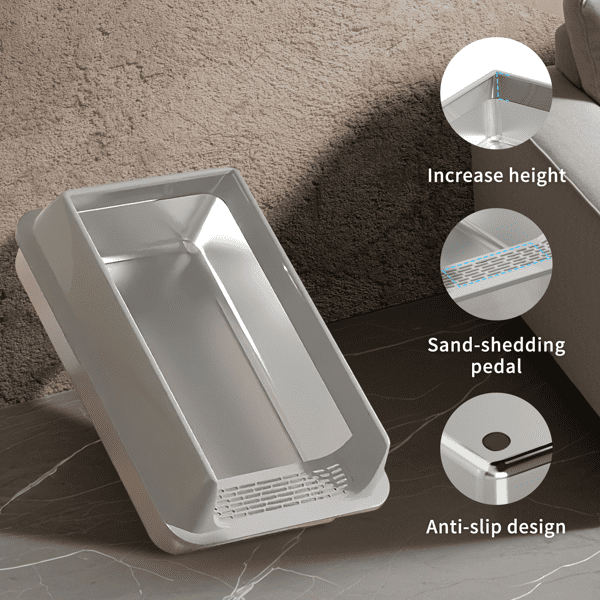 imerelez Magic Cube Intelligent Cat litter Box - Free Hands, Enjoy Pure Life | Automatic Cleaning, Silent Design, Preferred for Multi Cat Families pink