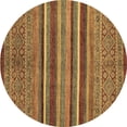 thumbnail image 1 of Ahgly Company Indoor Round Abstract Brown Modern Area Rugs, 5' Round, 1 of 4