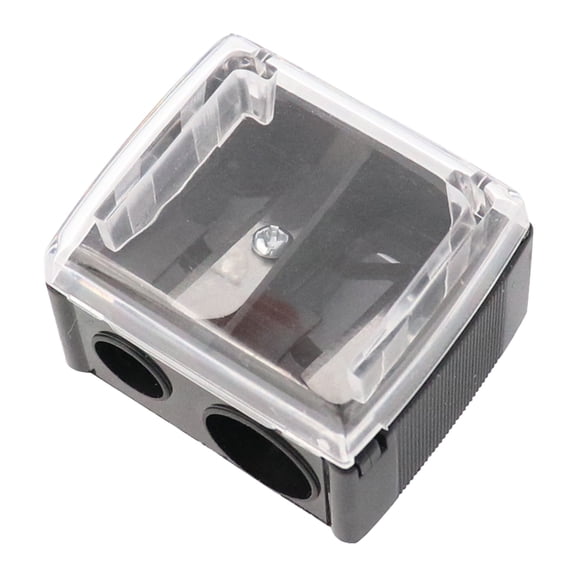 LHWEN Eyebrow Pencil Sharpener Lip Liner Pencil Sharpener Eyeliner Pencil Sharpener Double Hole Pencil Shaper Steel for Smooth Motion Collects Shavings for No-Mess Perfect for Both