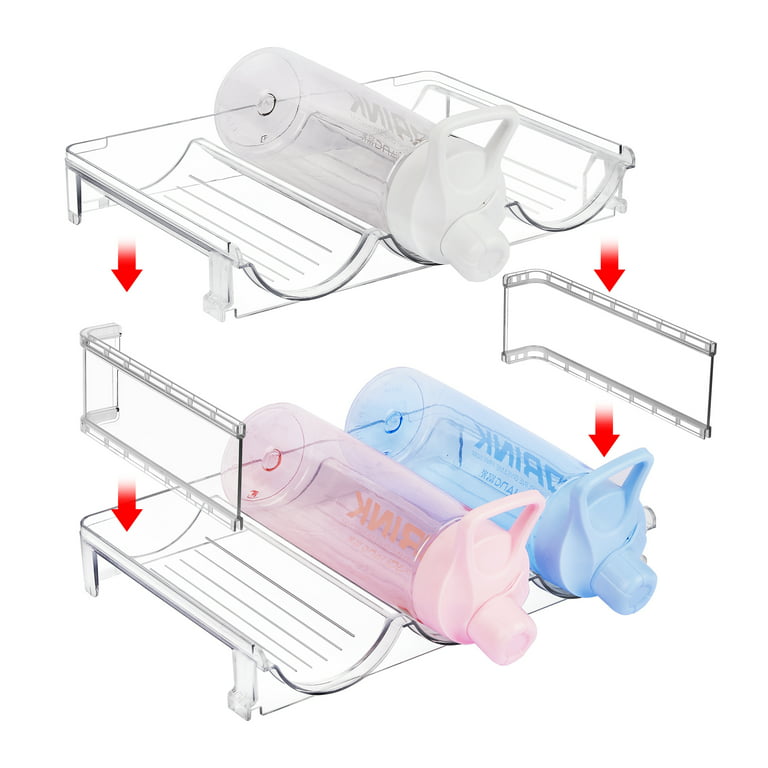 Stackable Freestanding Water Bottle Storage Rack (2 Pack) - Bed