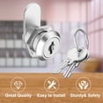 thumbnail image 3 of Armario Locks Hecfu, paquete de 3, con llaves, 16 mm, con cerradura tipo leva, aleación de zinc, 3 of 7