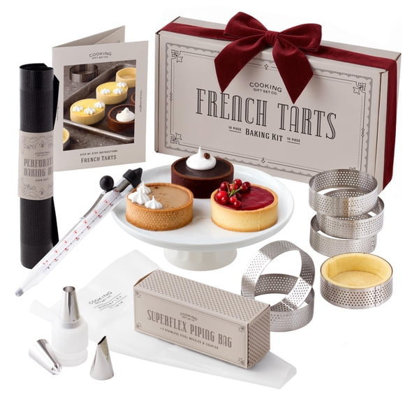 Ensemble de Cuisson de Tarte Française / Cadeaux Uniques pour la Fête des Mères, Fournitures de Cuisine pour la Cuisson, Kit de Préparation de Nourriture pour Adultes et Outils de Cuisine Parisiens