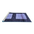 thumbnail image 2 of Ahgly Company Machine Washable Indoor Round Oriental Blue Modern Area Rugs, 3' Round, 2 of 4