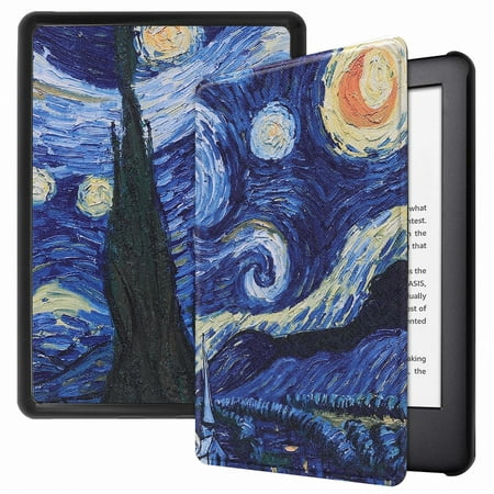 Allytech Folio Case for All-New Amazon Kindle 10th Generation, 2019 Released (NOT for Paperwhite), Ultra Slim Lightweight Full Protection Shockproof Smart Shell Auto Sleep Wake Cover, Starry (Best Kindle Paperwhite Case 2019)