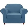 thumbnail image 1 of 2024 Solid Print Polyester Loveseat Slipcover  Chocolate, 1 of 6