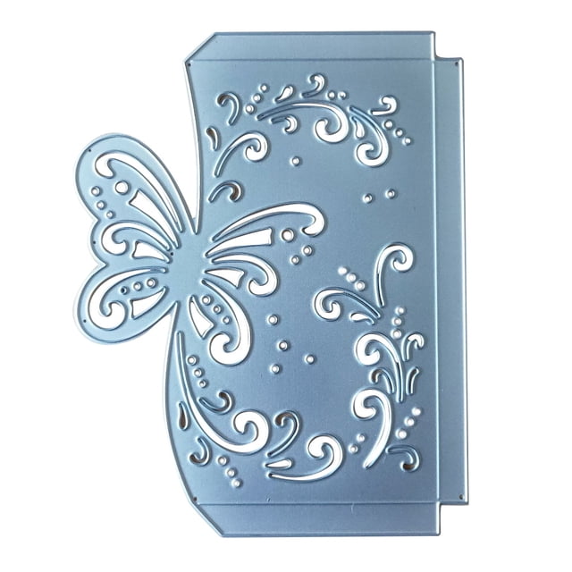 Plantilla de troqueles de corte con patrón de mariposa, plantilla para álbum de recortes en relieve, manualidades, plantilla de acero al carbono Jumpingount JJ19562-00B