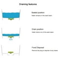 thumbnail image 5 of 10L Dish Rack, ODOLAND Collapsible Wash Basin Folding Wash Tub Portable Dishpan Draining Basket Dish Rack Vegetable Sink Colander w/ Sink Strainer for Outdoor Camping Travel, 12x12.4x7.8 IN, 5 of 13
