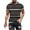 Black A, variant on WRKEKC T-Shirts for Men Striped Printed Crew Neck Short Sleeve Tops for Men Daily Casual Wear Gym Workouts and Outdoor Exercises