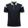 thumbnail image 4 of TKKCS Mens Color Block Performance Polo Shirts- Stretch Summer Business Casual Breathable Regular Fit Short Sleeve Polo Black Size XL, 4 of 5