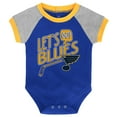 thumbnail image 2 of Outerstuff Newborn St. Louis Blues Let's Go Team Creeper, Bib & Booties Set, 2 of 6