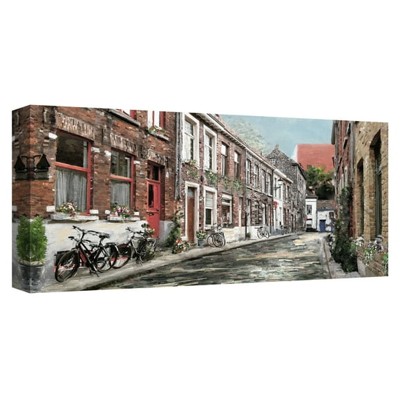 Cobblestone Lane by Studio Arts Canvas Art Print