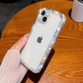 thumbnail image 3 of Glitter Bling Sparkling Diamond Crystal Soft Compatible with iPhone Case for Women Girls (White,iPhone 15 Plus), 3 of 12