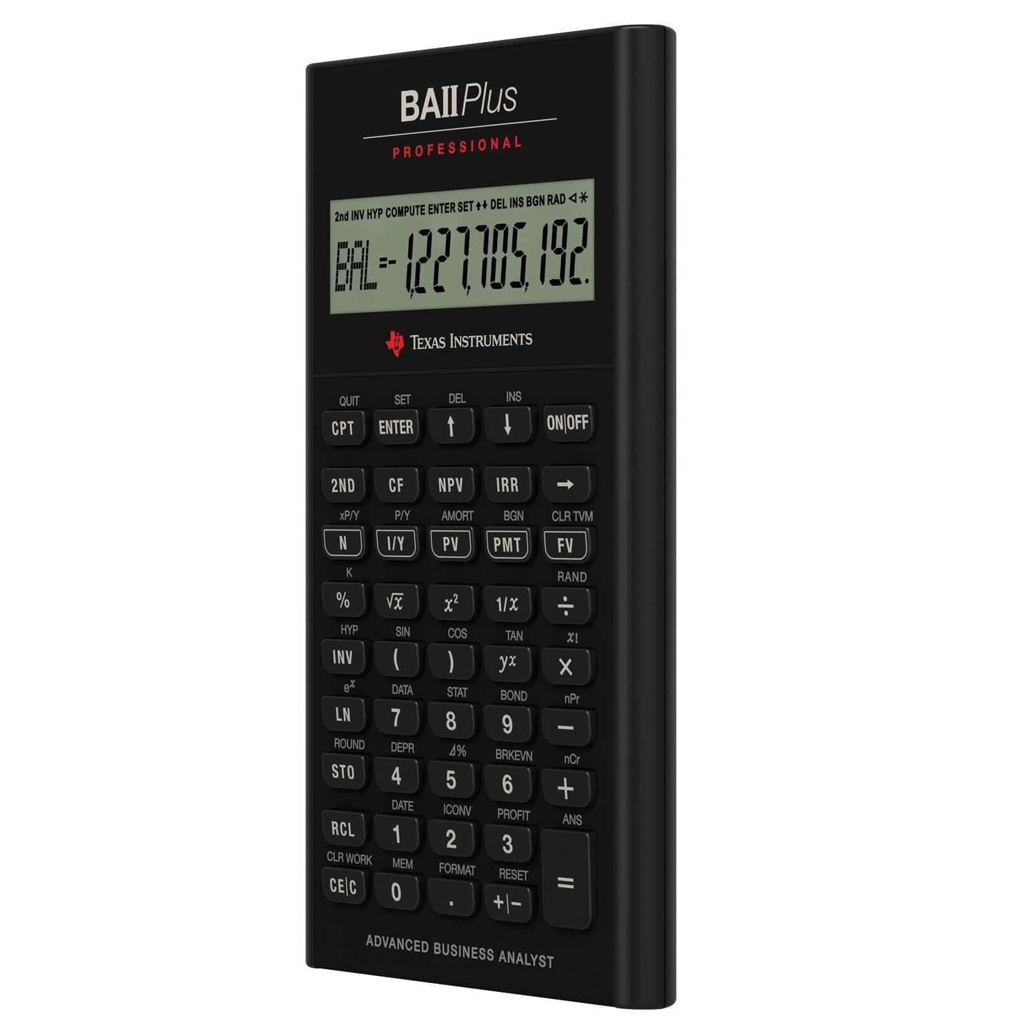 Black Neoprene Case for Texas Instruments BA II Plus Professional Calculator 