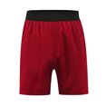 thumbnail image 3 of Aayomet Running Shorts for Men Solid Short Pant Elastic Waist Short Pant Pocket Short (Red, L), 3 of 5