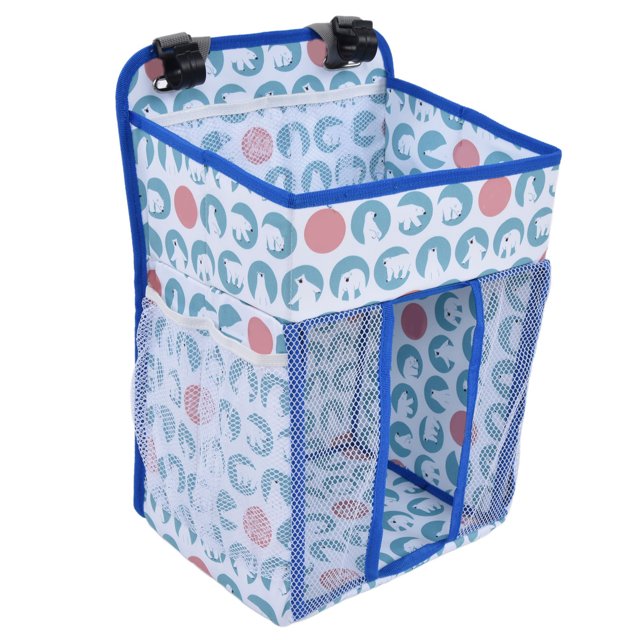 Organizador de pañales para cuna, bolsa de almacenamiento colgante para cuna de algodón para bebé, bolsa de almacenamiento de pañales multifunción, compacta y liviana