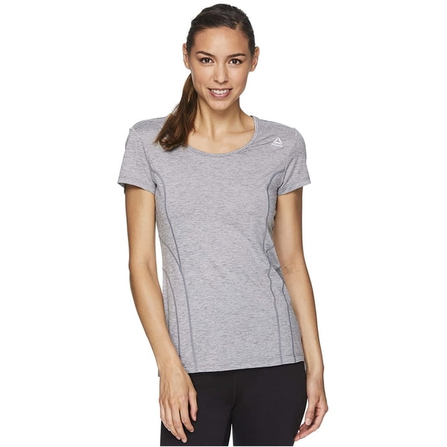 Camiseta Básica Reebok Linear Marled para Mujer Gris XS