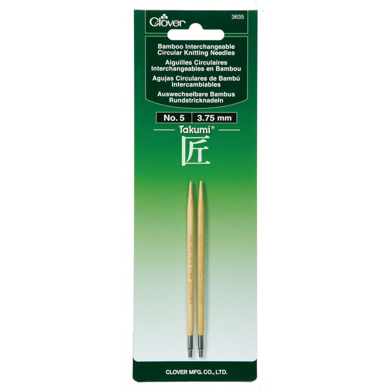 Takumi Bamboo Interchangeable Circular Knitting Needles, Size 5/3.75mm