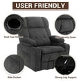 thumbnail image 6 of SYNGAR Large Power Lift Recliner Chair with Massage and Heat, Oversized Electric Lift Chair for Elderly Big and Tall People, Wide Seat Recliner with Cup Holders and Side Pocket for Living Room, Grey, 6 of 14