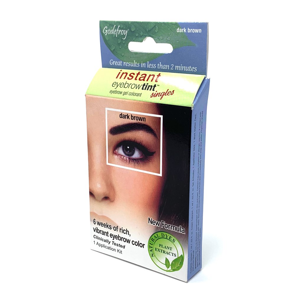 Godefroy Instant Eyebrow Tint Dark Brown Single Application Walmart