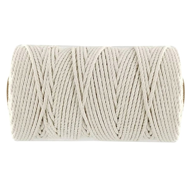 Inteprter Cuerda de macramé de 3mm, 4mm, 5mm, 6mm, cordón trenzado de algodón para cuerda Beige Natural hecha a mano, accesorios de boda para el hogar Artesanía 1 Uds 3mm * 200M Inteprter HA001999-01