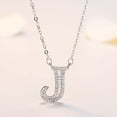 thumbnail image 2 of HHBEAUTY 14K Silver Plated Cubic Zirconia Initial Necklace, Letter Dainty Necklaces for Women, Initial Pendant Necklace Tiny Letter Name Necklaces, Gift for Momen & Mom, 2 of 4
