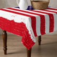 thumbnail image 4 of American Flag Table Cloth Waterproof Tablecloths, Retro Rustic Stars And Stripes US Flag Tablecloth Dining Table Cover for Kitchen Party Tabletop Outdoor, Square Tablecloth 60x60 Inch, 4 of 9