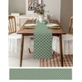 thumbnail image 6 of Sage Green Morocco Short Table Runners 36 Inches, Cotton Linen Fabric Table Runner Dresser Scarf, Farm Country Moroccan Geometric Plaid Tablerunner for Party/Kitchen/Dinner/Wedding Decor 13''x36'', 6 of 7