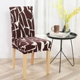 thumbnail image 1 of MintLimit Stretch Dining Chair Covers Slipcover Spandex Wedding Cover Removable Brown 8 Pcs, 1 of 3
