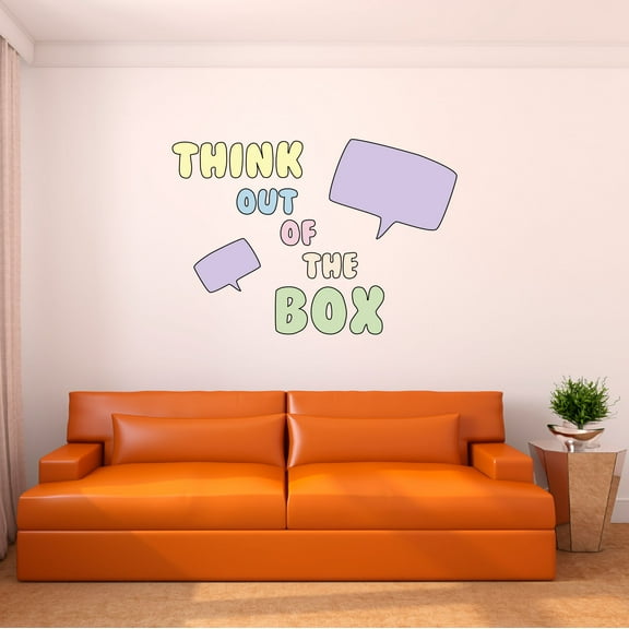 Danish Pastel Wall Decal Cute Violet Speech Bubbles with Inspirational Quote Bedroom Wall Decal for Girls Quotes and Sayings Cute Themed Room Decal - Size: 10 In x 7 In