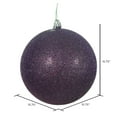 thumbnail image 2 of Vickerman 15.75" Plum Glitter Ball Christmas Ornament, 2 of 2
