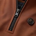 thumbnail image 5 of Men's Trench Coat Notched Lapel Belted Windbreaker Long Jacket Windproof Comfortable Durable Overcoat, L, 5 of 6